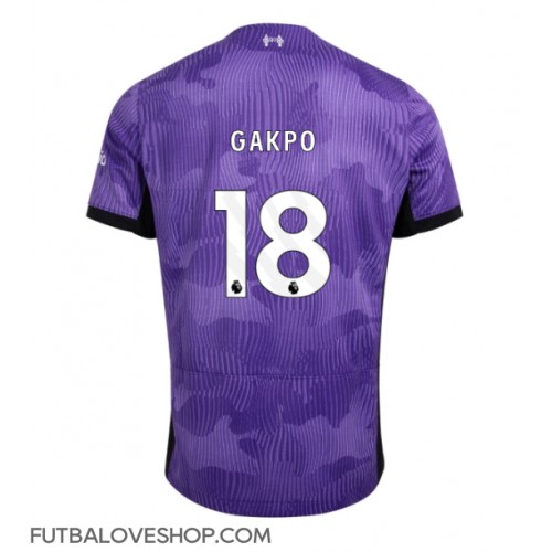 Dres Liverpool Cody Gakpo #18 Tretina 2023-24 Krátky Rukáv
